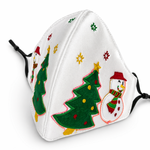 LED маска різдвяна, біла