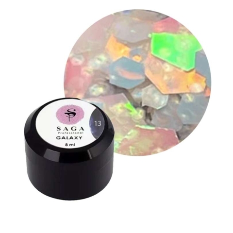 Гель глиттерный Saga Galaxy Glitter №13, 8мл