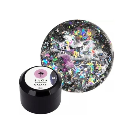 Гель глітерний Saga Galaxy Glitter №04, 8 мл