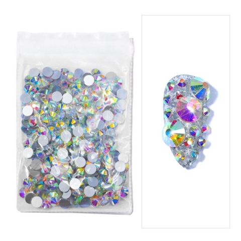 Стразы для декора ногтей 8,6мм (144шт/уп), цветные