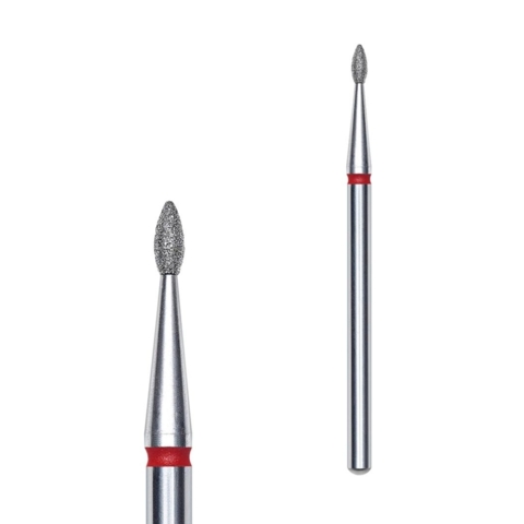 Фреза алмазна STALEKS Крапля 1.6*4мм, червона