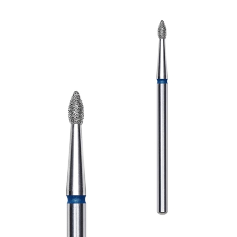 Фреза алмазная STALEKS Олива острая 1.8*4мм, синяя