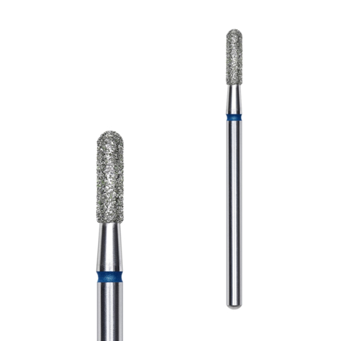 Фреза алмазная STALEKS Цилиндр закругленный 2.3*8мм, синяя