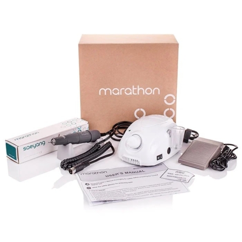 Фрезер для манікюру Marathon M-3 Champion з педаллю на 45W 35000 об, білий