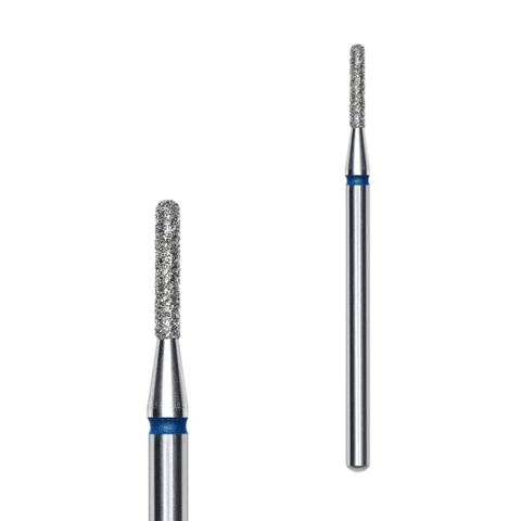 Фреза алмазна STALEKS Циліндр закруглений 1.4*8мм, синя