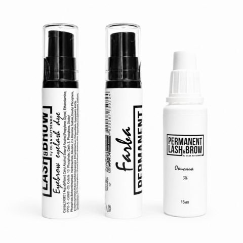 Фарба Permanent lash&brow №2 темно-коричнева, 10  мл