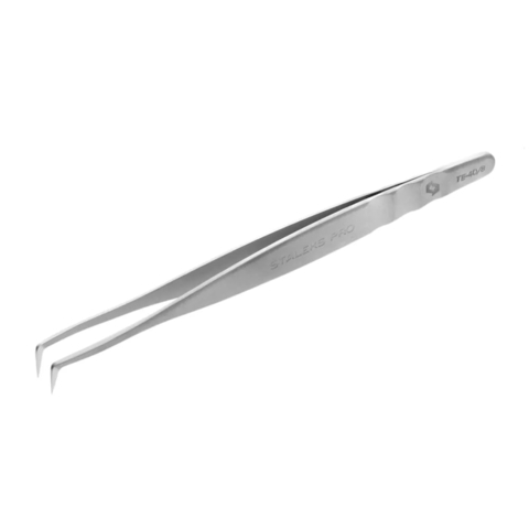 Пинцет профессиональный для ресниц STALEKS EXPERT 40 TYPE 8 (L-образный,85')