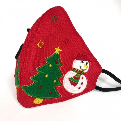 LED маска рождественская, красная