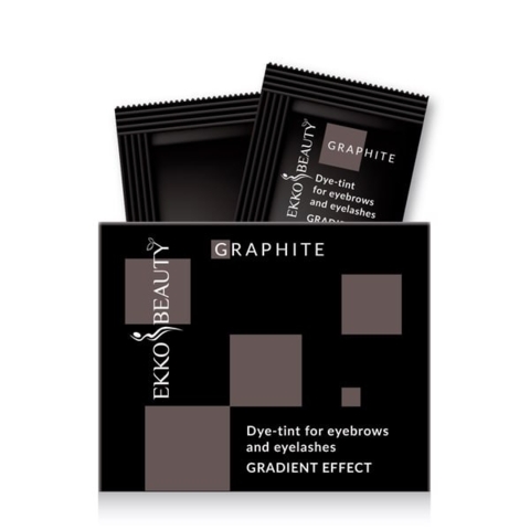 Фарба-тінт для брів та вій Ekko Beauty Gradient Effect графіт, 3 мл