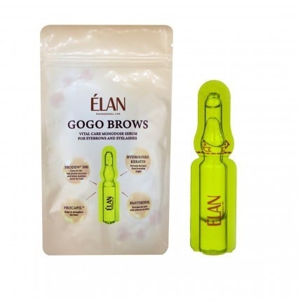 Сироватка для догляду за бровами та віями Elan Go Go Brows 10 монодоз по 1 мл