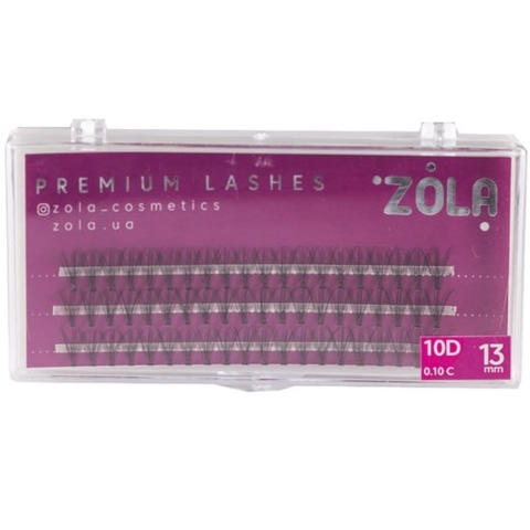 Ресницы-пучки Zola 10D, 13 мм