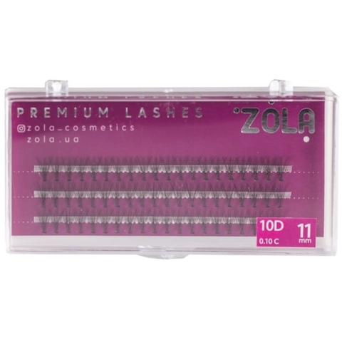 Ресницы-пучки Zola 10D, 11 мм