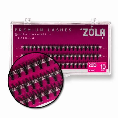 Вії-пучки Zola 20D, 10 мм