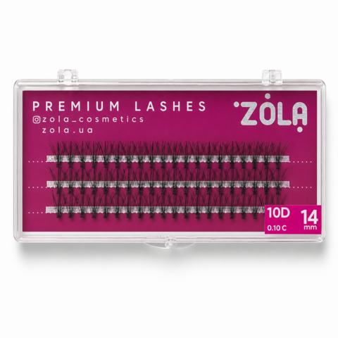 Вії-пучки Zola 10D, 14 мм