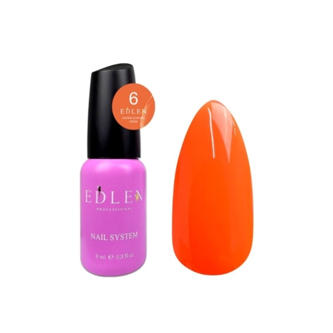 Акригель Edlen Water Neon №06, 9  мл