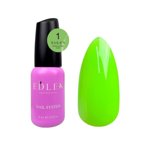 Акригель Edlen Water Neon №01, 9  мл