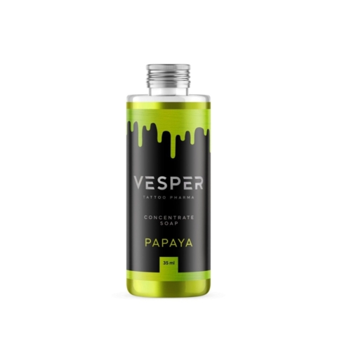 Антибактериальное зеленое мыло Vesper Papaya, 35 мл