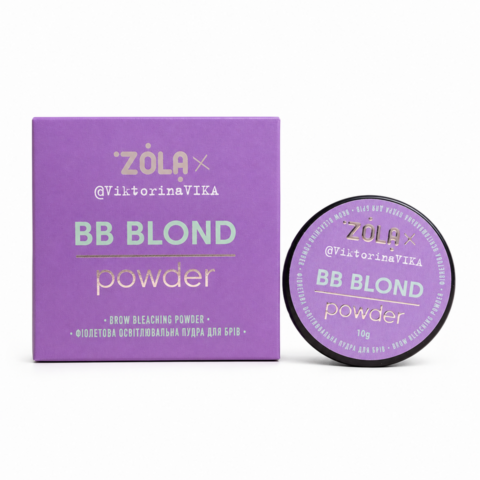Пудра освітлювальна для брів Zola Viktorina Vika BB Powder фіолетова, 10 г
