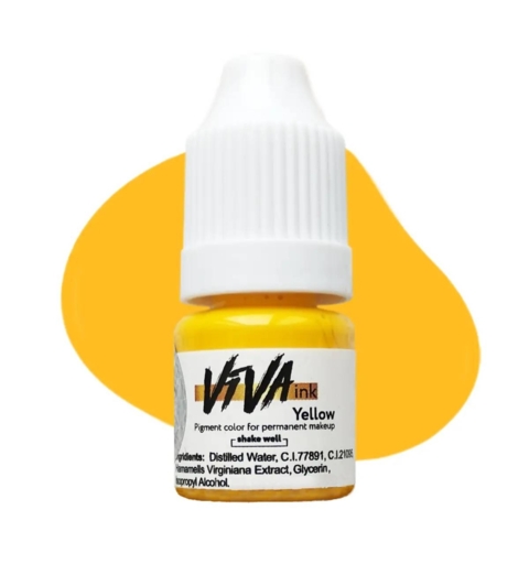 Пигмент Viva Corrector 3 Yellow для перманентного макияжа, 4 мл