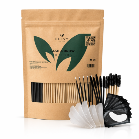 Инструменты для профессиональной процедуры молекулярной реконструкции ресниц и бровей Elevy Lift Tools Pack Kit