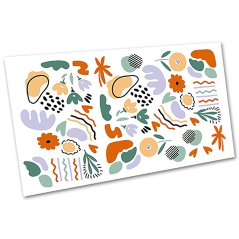 Наклейки на нігті №5345, різнокольорові