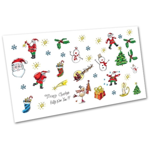 Наклейки на ні гті №760, Happy New Year