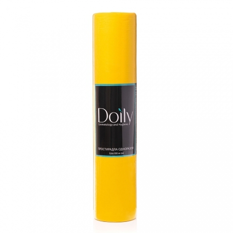 Простирадла Doily® 0,6х100м зі спанбонду (1 рул), жовті