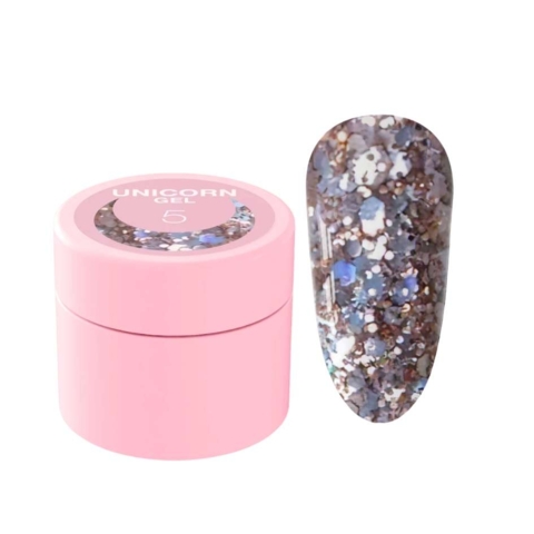 Блискітки для нігтів Luna Unicorn Gel №5, 5  мл