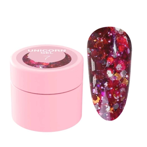 Блискітки для нігтів Luna Unicorn Gel №7, 5  мл