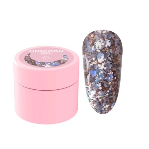 Блесточки для ногтей Luna Rainbow Gel №5, 5  мл