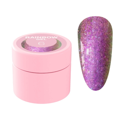 Блесточки для ногтей Luna Rainbow Gel №6, 5  мл
