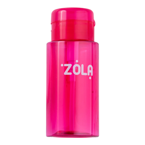 Баночка для жидкости с помпой Zola 180  мл, розовая