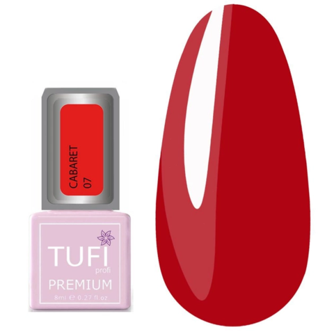 Гель-лак TUFI profi Premium Cabaret №07 Чистий червоний, 8 мл