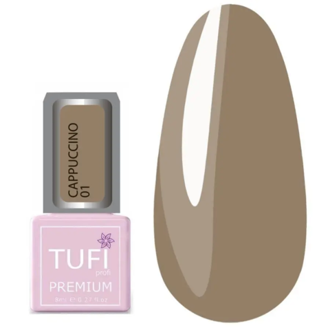 Гель-лак TUFI profi Premium Cappuccino №01 Какао, 8 мл