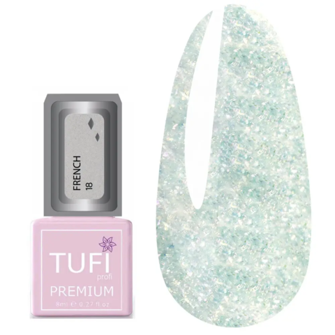 Гель-лак TUFI profi Premium French №18 Перламутровий серпанок, 8 мл