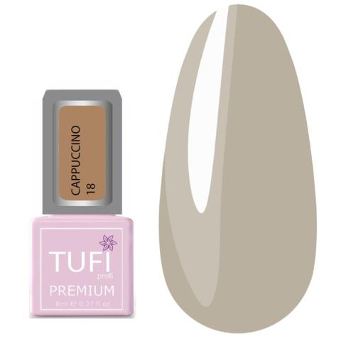 Гель-лак TUFI profi Premium Cappuccino №18 Пшеничний, 8 мл