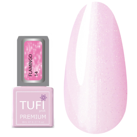 Гель-лак TUFI profi Premium Flamingo №14 Цветочный лед, 8 мл