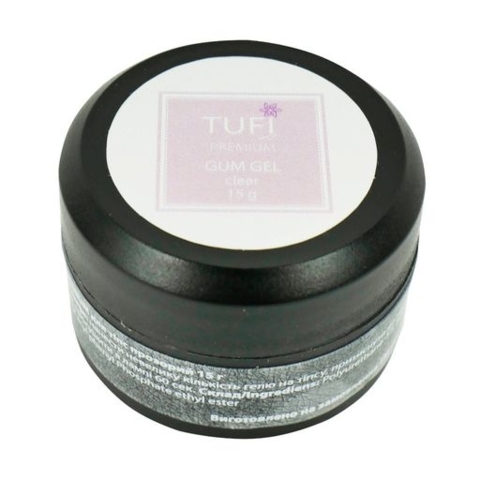 Гум-гель для тіпс TUFI profi Premium 5 мл, прозорий