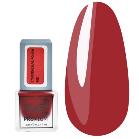 Лак для стемпінгу TUFI profi Premium 8 мл, червоний
