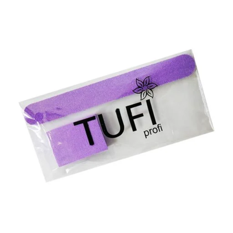 Набір одноразовий для манікюру TUFI profi Premium, пилочка 180/240 і баф 120/120 фіолетовий