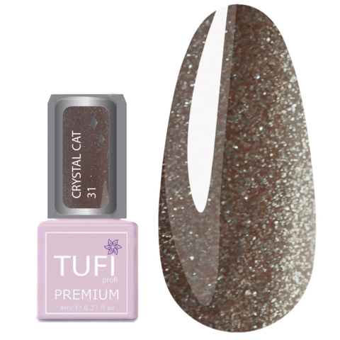 Гель-лак TUFI profi Premium Crystal Cat №31 Циркон, 8 мл