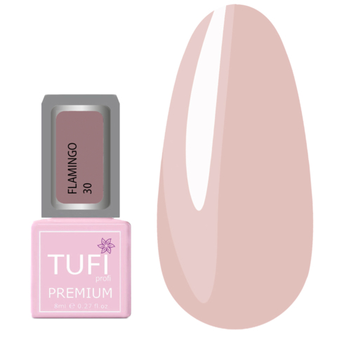 Гель-лак TUFI profi Premium Flamingo №30 Кришталева троянда, 8 мл