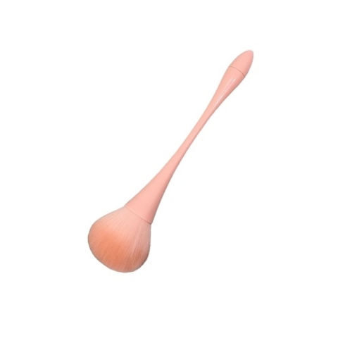 Щеточка для удаления пыли с ногтей, ручка пудровая ворс светлый