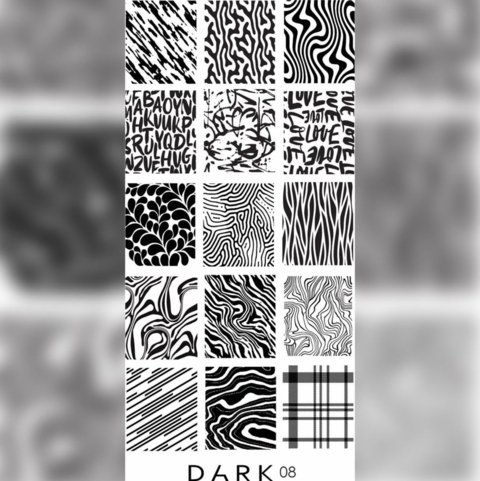 Трафарет для стемпінгу Dark №08
