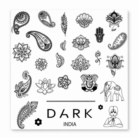 Трафарет для стемпінгу Dark India
