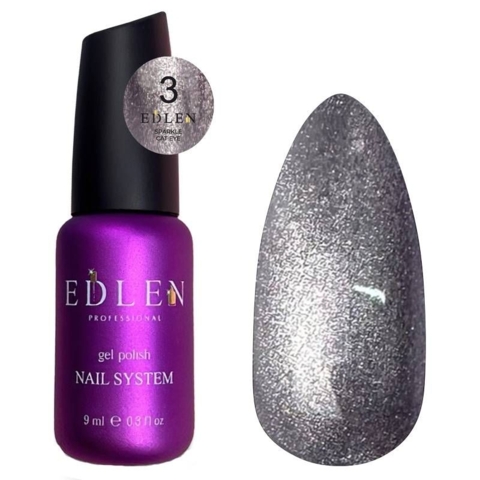 Гель-лак світловідбиваючий Edlen Sparkle cat №3, 9 мл