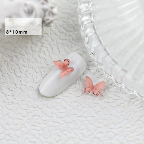 Шармы (фигурки) для ногтей HD-Bd7 Бабочка 8х10 мм (1 шт), пудровые