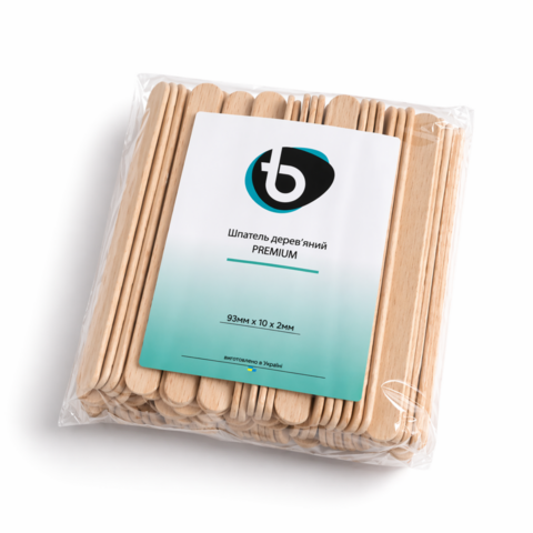 Шпатель дерев’яний Premium 93*10*2 (50 шт/уп)
