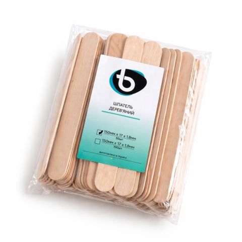 Шпатель деревянный Total Beauty 150*17*1,8 (50 шт/уп)