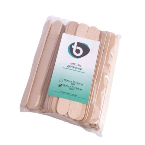 Шпатель дерев’яний Total Beauty 150*17*1,8 (50 шт/уп)